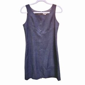 Vintage Grey Lined Classic Sleeveless Sheath Dress Size 36/4